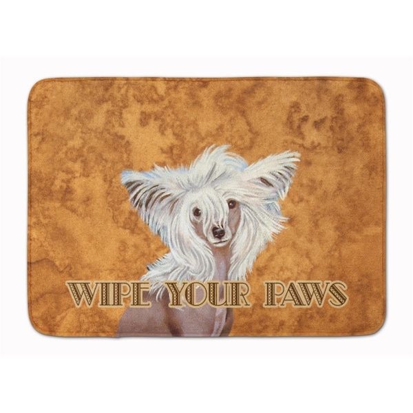 Carolines Treasures Chinese Crested Wipe your Paws Machine Washable Memory Foam Mat LH9459RUG - main